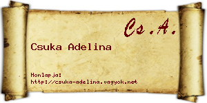 Csuka Adelina névjegykártya